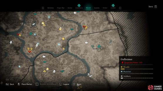 The location of the spot to the west of the Jordber Shelter, where you&rsquo;ll find two ravens feasting on a corpse.
