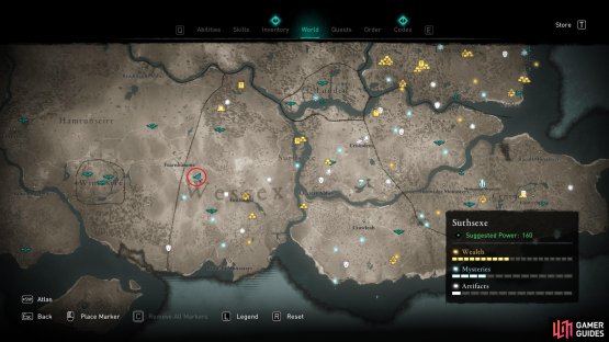 The location of the mystery, in west Suthsexe.