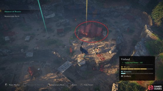 You&rsquo;ll find the wealth chest in a tent at the centre of the camp.