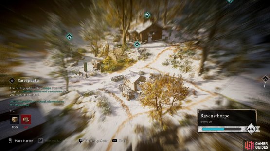 Use your raven in your settlement for an overview of the buildings available to construct.