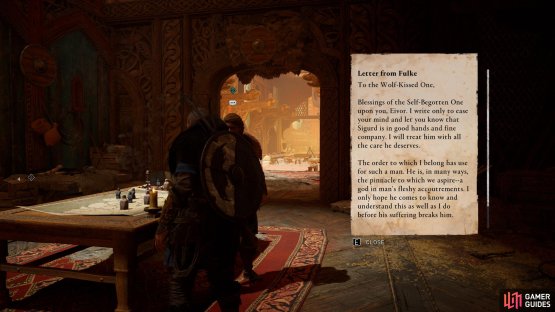 When you speak with Randvi, she&rsquo;ll hand you the letter from Fulke.