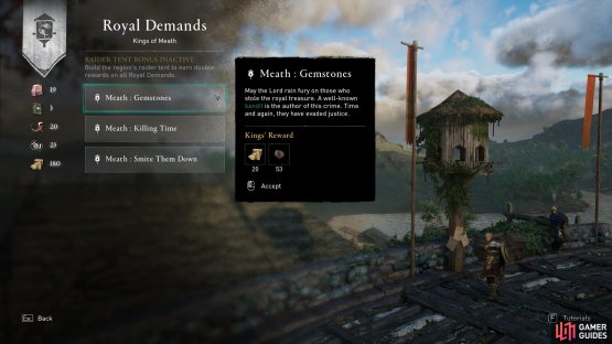 You&rsquo;ll need to accept all three Royal Demands to complete the War Efforts.