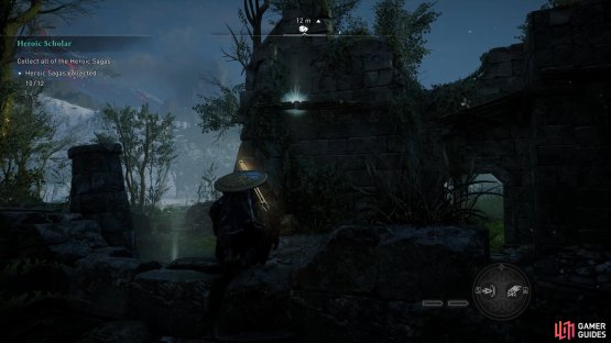 You&rsquo;ll find the gemstone on a ledge in the ruins.
