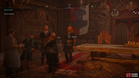 Speak with King Harald when you&rsquo;re ready to leave the longhouse.