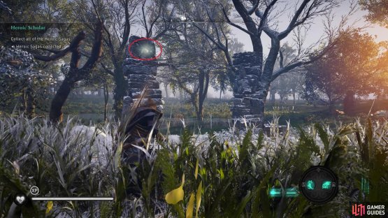 You&rsquo;ll find the gemstone on the summoning structure, as shown here.
