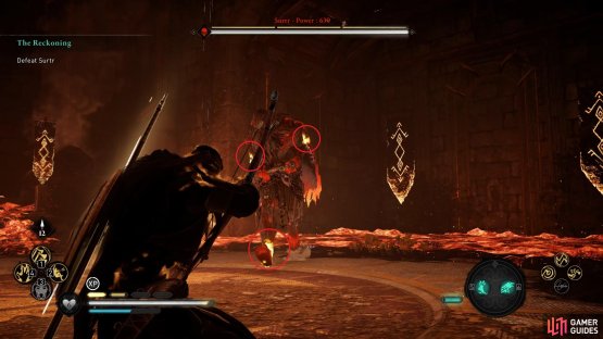 Be sure to hit Surtr&rsquo;s weak points early on in the fight.