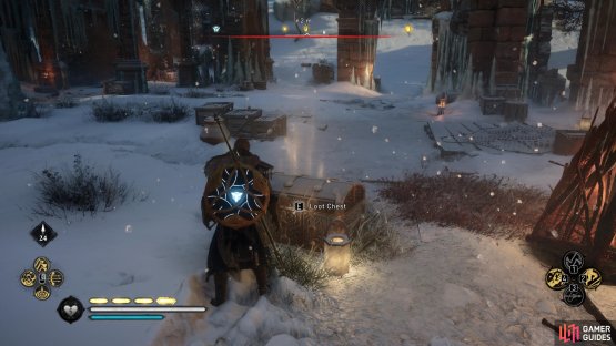 You&rsquo;ll find the chest in the centre of the ruins, surrounded by Jotnar.