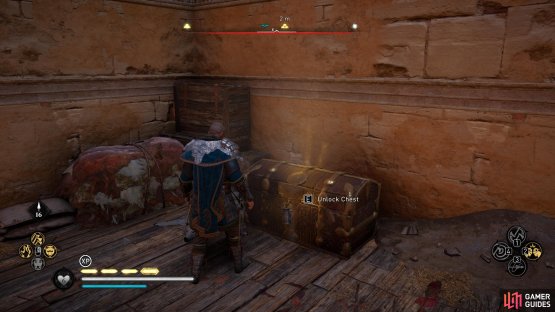 You&rsquo;ll need the key from the nearby Man-at-Arms to open the chest.