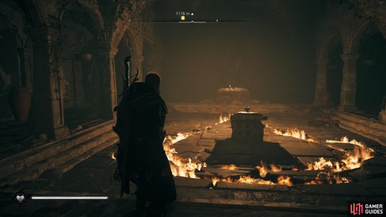 The chest can be found in the centre of the main room in the temple.