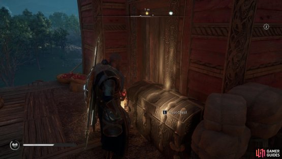 You&rsquo;ll find the chest on the balcony of a small wooden hut, overlooking the sea.