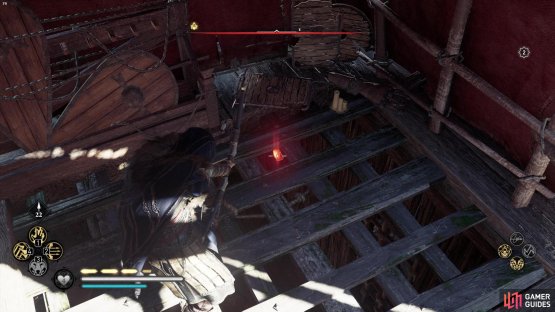 you&rsquo;ll need to head to the military camp and shoot the door link through the floor to reach the store room.