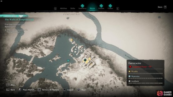 The armor can be found in a tower to the north of the main fort