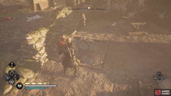 you’ll need to use an oil pot to break a barricade covering a small basement where the book is located.