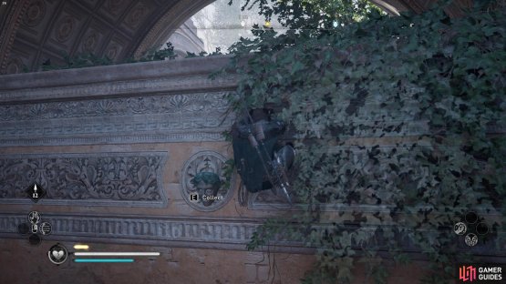 and you&rsquo;ll need to climb up into the ruins to find the artifact on the wall. 