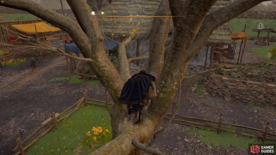 you&rsquo;ll have to follow the paper along the tops of the settlement buildings and trees.