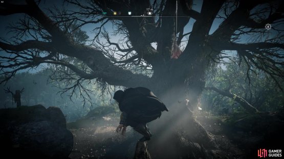 you&rsquo;ll need to climb up higher to be able to shoot down the cursed symbol. 