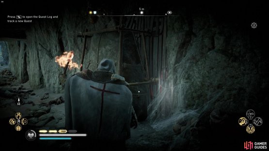 you&rsquo;ll need to head into the cave and destroy the symbol hidden behind some barricades.
