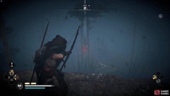 you&rsquo;ll want to use your bow to shoot down the cursed symbol. 