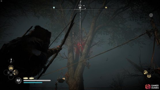 and you&rsquo;ll need to shoot down the skull hiding in the branches. 