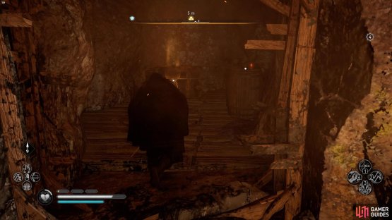 use an oil pot to break through the entrance to reach the chest.