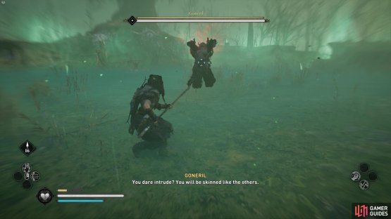 Goneril will mostly perform power attacks, which cannot be blocked or parried