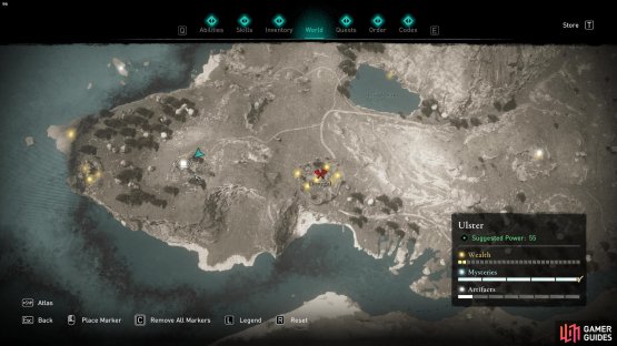 This treasure hoard map is found west of Donegal monastery