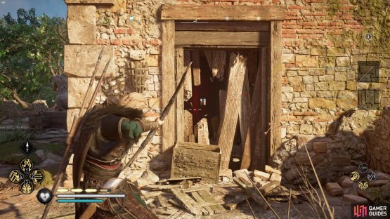 you&rsquo;ll need to shoot the lock through the hole in the wall to gain access.