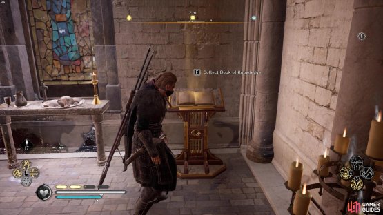 to find a Book of Knowledge in the main church building.