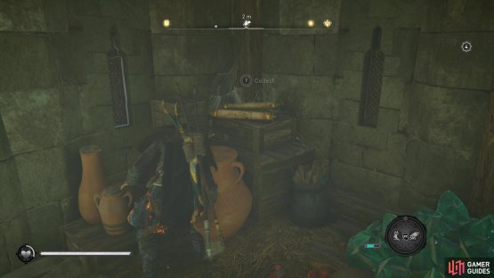 head up onto the upper floor to find the scroll. 