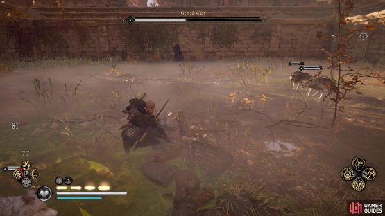 and he can also summon other wolves to fight you. 