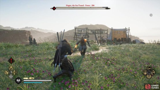 you can also shoot at his weak points to deplete stamina.