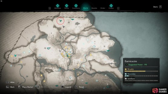 Lagertha&rsquo;s Axe is found in the northern region of Eurvicscire