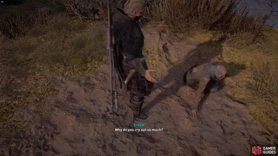 You&rsquo;ll find the lame man just off of the path that heads down the hill