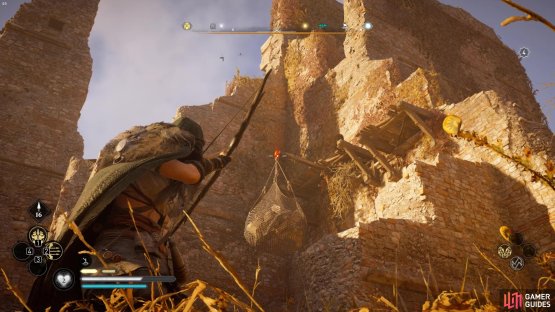 and to access it you&rsquo;ll need to break a barrier using the large net of rocks above.