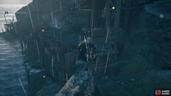 you&rsquo;ll need to follow the paper along the docks  on the cliffside.