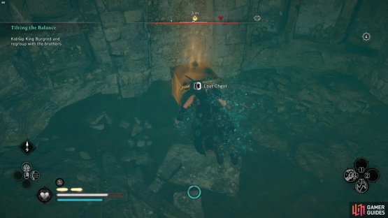 but this one is submerged deep in water.