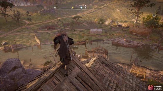 and will end on the roof of a house overlooking the river.
