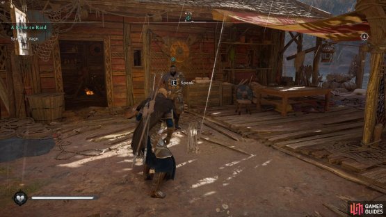 you&rsquo;ll need to speak to Vagn outside of the barracks to begin the quest.