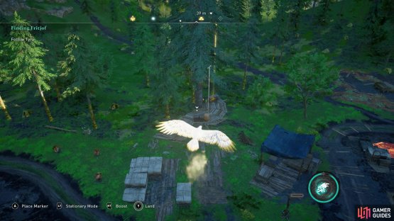 and you&rsquo;ll need to use the Power of the Raven to fly up onto the platform where its found.