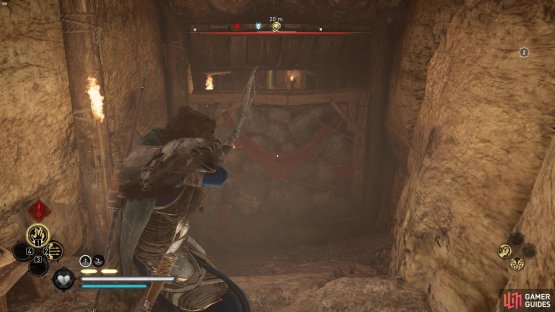 to get to the plank and buckler, you&rsquo;ll need to break this wall to reach a secret room.
