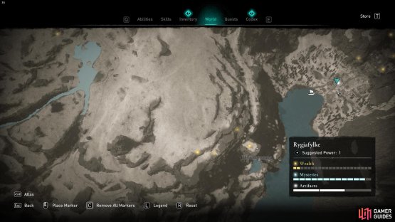 The treasure hoard map is located in Kjotve&rsquo;s Fortress