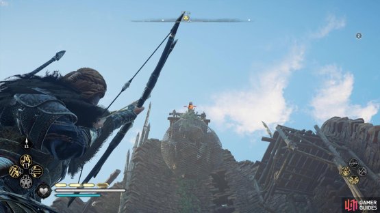 you&rsquo;ll need to shoot down the net of rocks to explode the breakable stone barricade on the ground to be able to reach the chest.