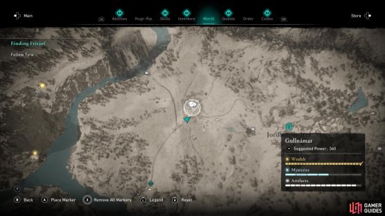 A gemstone can be found west of Jordber Shelter