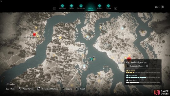 A Roman Artifact can be located in a snake pit