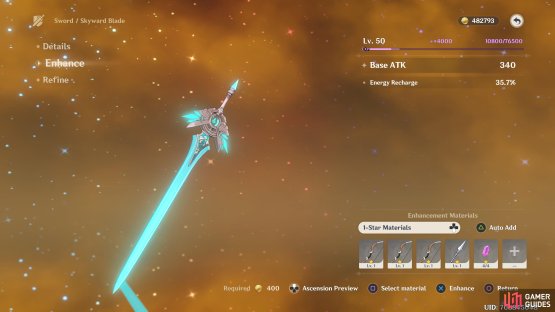 each weapon can be Ascended several times up to a maximum of Level 90.