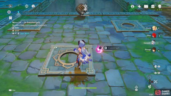If you go near one of these boxes, you can interact with it by clicking Construct