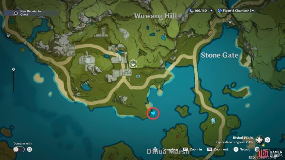 The Dihua Marsh  Fishing Point is north of Dihua Marsh, south of Wuwang Hill.
