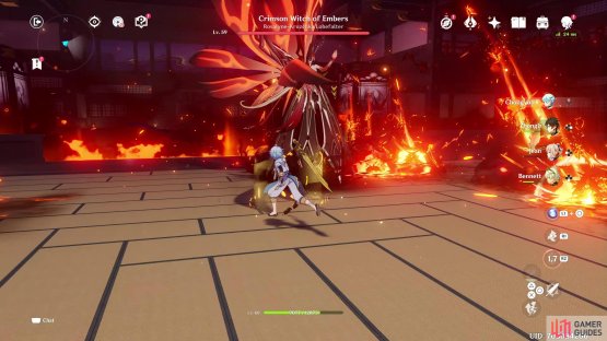 Pay attention to the shadows on the floor to avoid the pyro balls. 