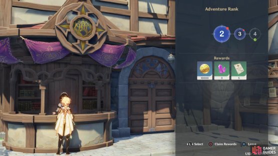 Talk to Katheryne at the Adventurers&rsquo; Guild to claim rewards for levelling up Adventure Rank.