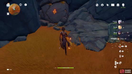 When you get there, you&rsquo;ll notice a unique rock with a Geo Sigil on it.